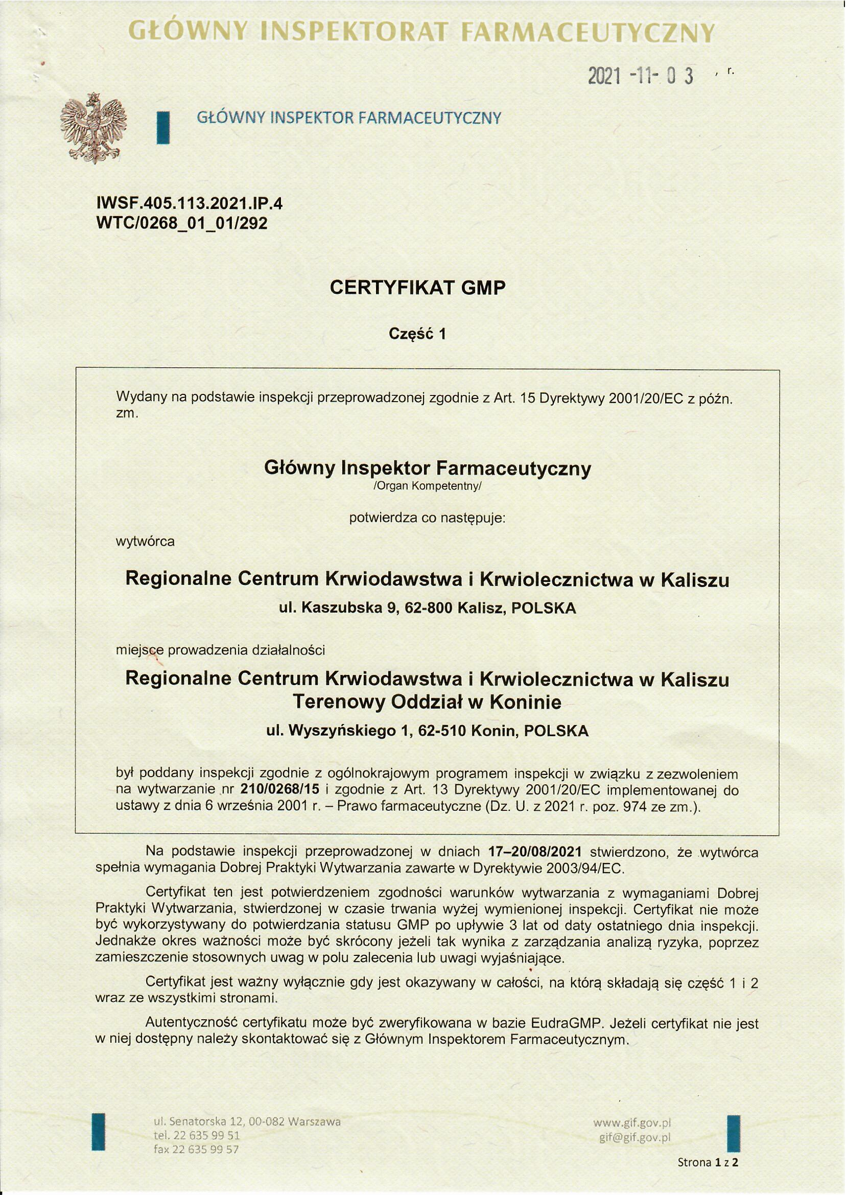 Certyfikat GMP_2