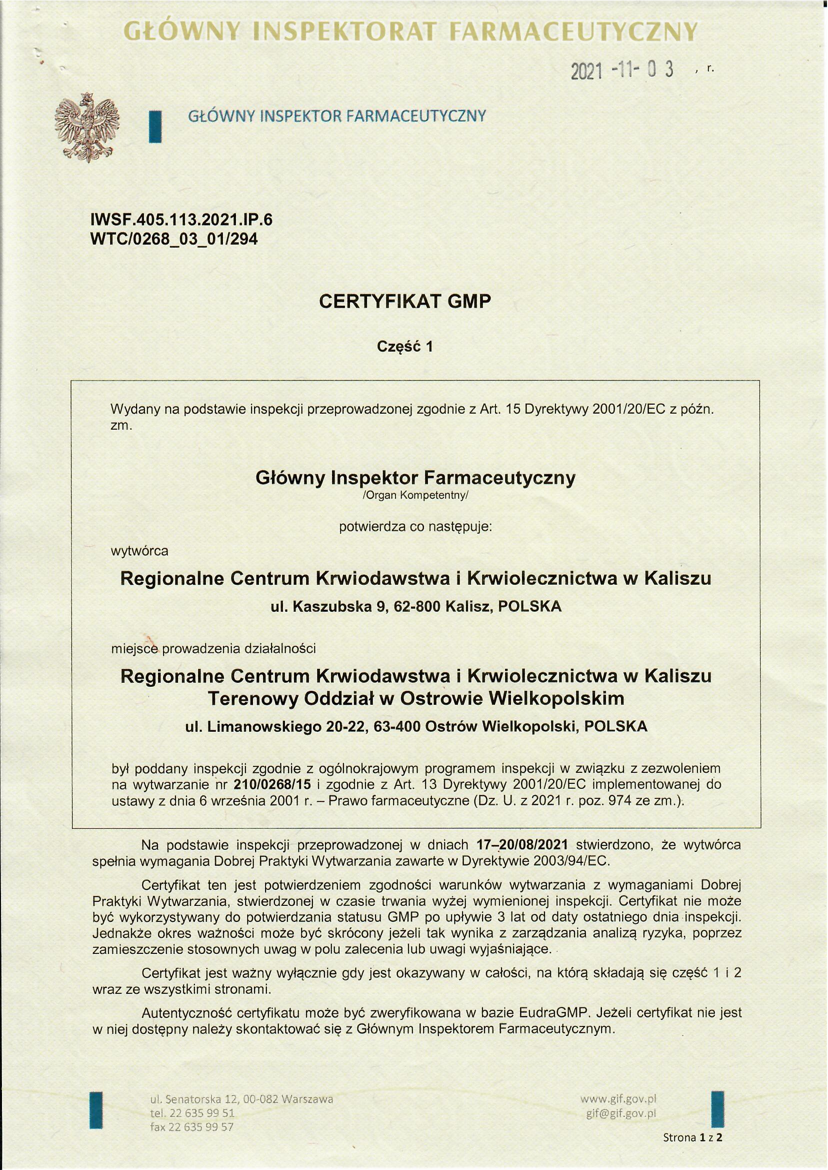 Certyfikat GMP_8