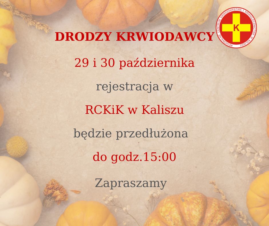 Wydłużone godziny rejestracji październik