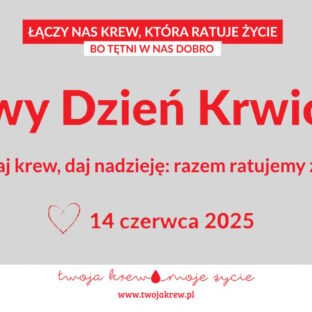 Baner światowy Dzień Krwiodawcy